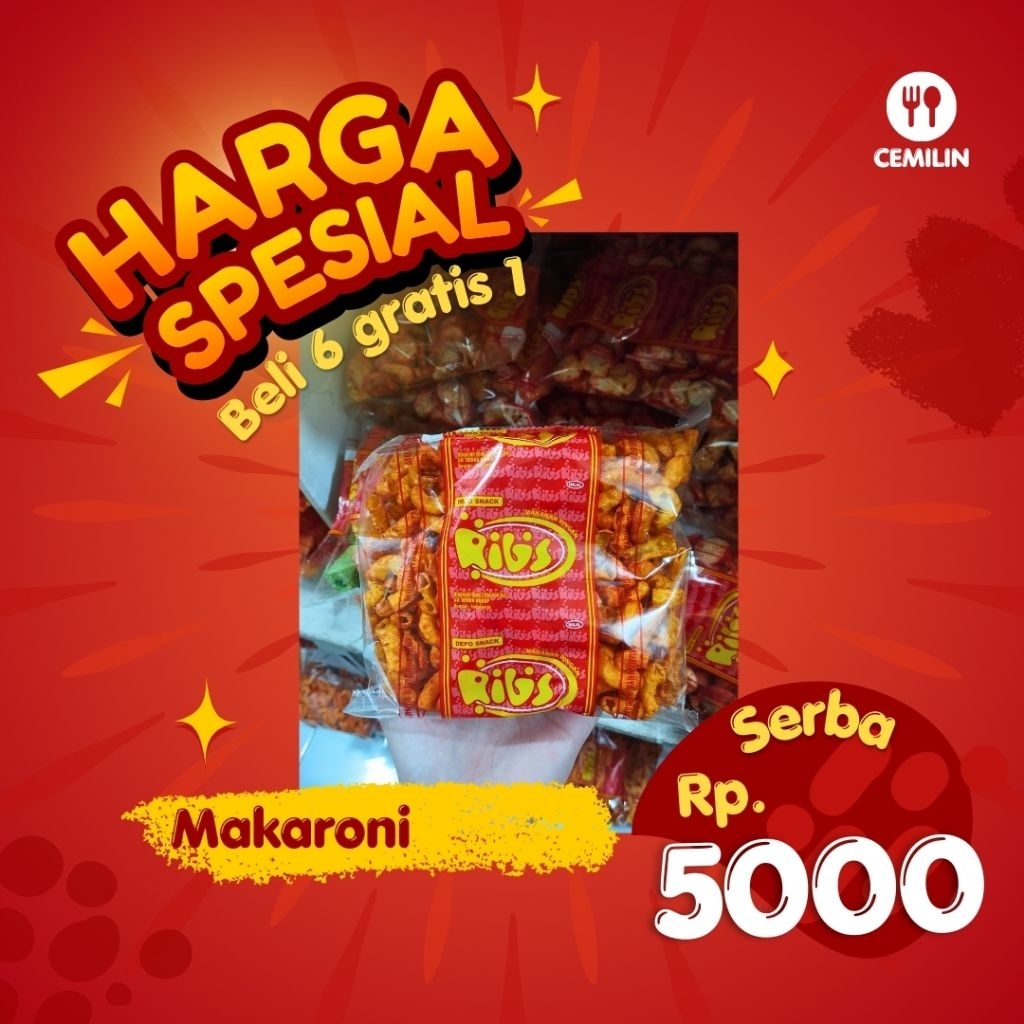 

Makaroni pedas ver 2 Snack Cemilan Pedas Serba 5000