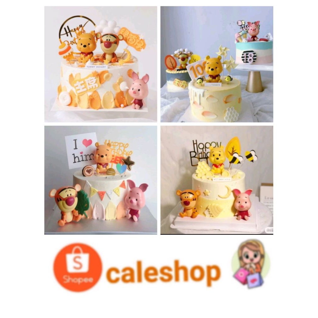 Topper Kue Ulang Tahun Anak Winnie the Pooh Pooh Piglet Tiger Mainan Hiasan