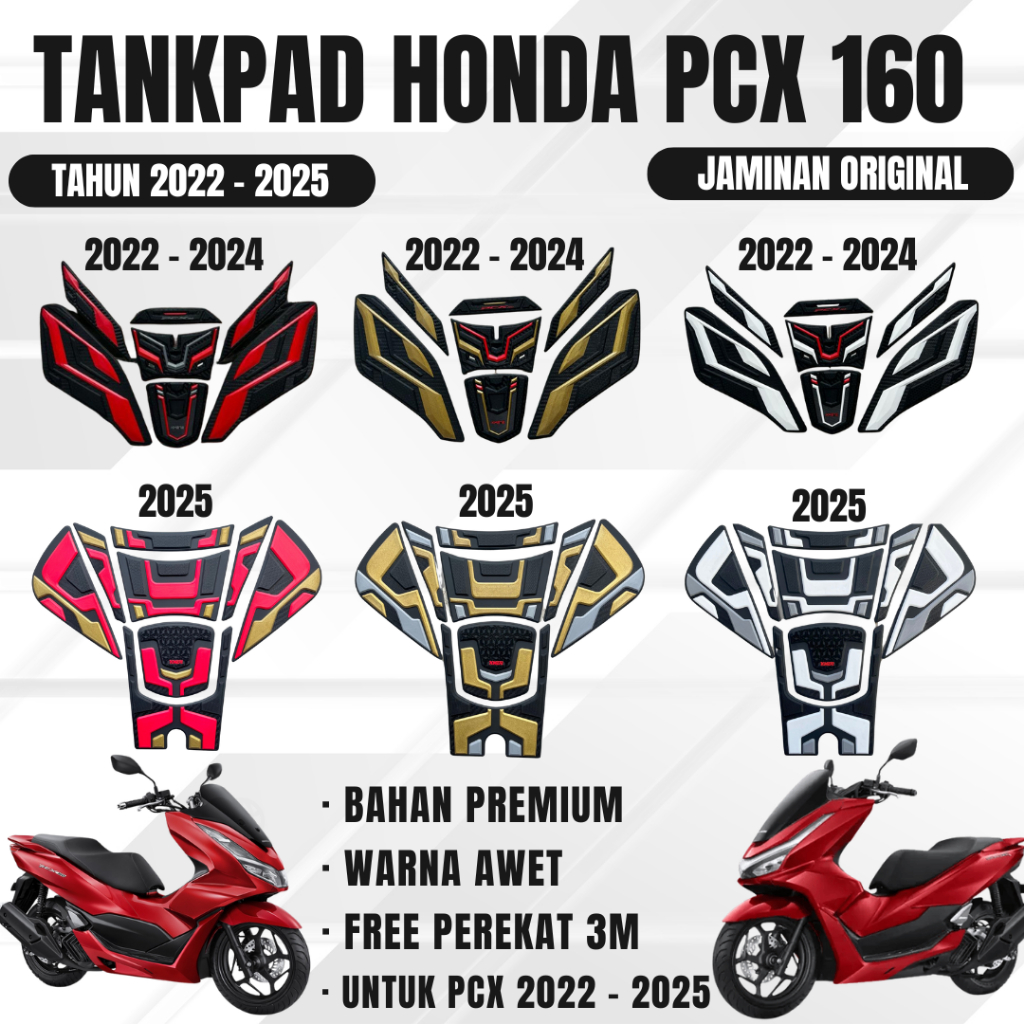 Tankpad Motor Honda Pcx 160 / Tankpad Motor Pcx 160 Tahun 2021 - 2025 / Deckpad Motor Honda Pcx 160