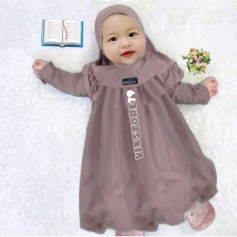 Gamis Bayi Perempuan Newborn Sabrina 6 bulan 718 bulan Baju Bayi Permpuan Aqiqah Baju Muslim Bayi Pe