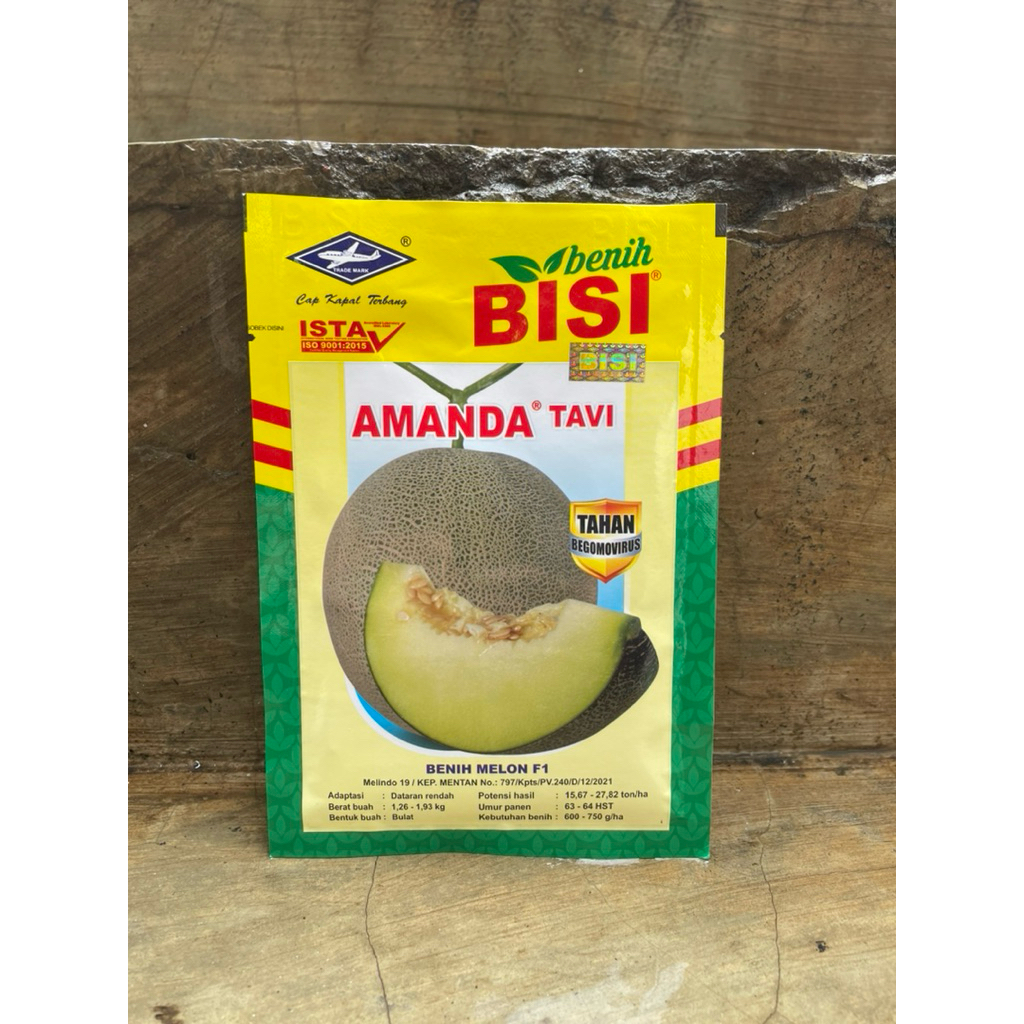 benih melon amanda tavi f1 bibit melon tavi amanda bisi cap kapal terbang