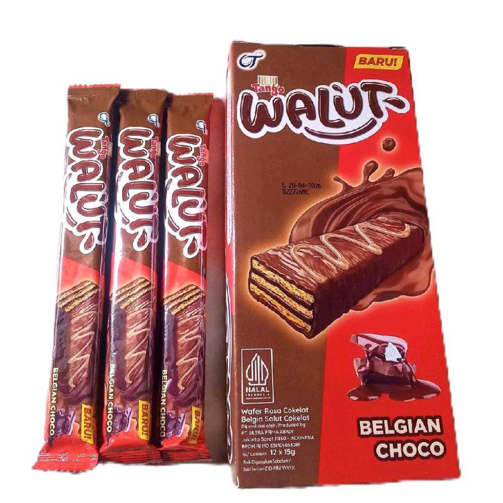 

Tango Walut Belgian Choco | Isi 12 pcs/box | Wafer renyah berlapis coklat