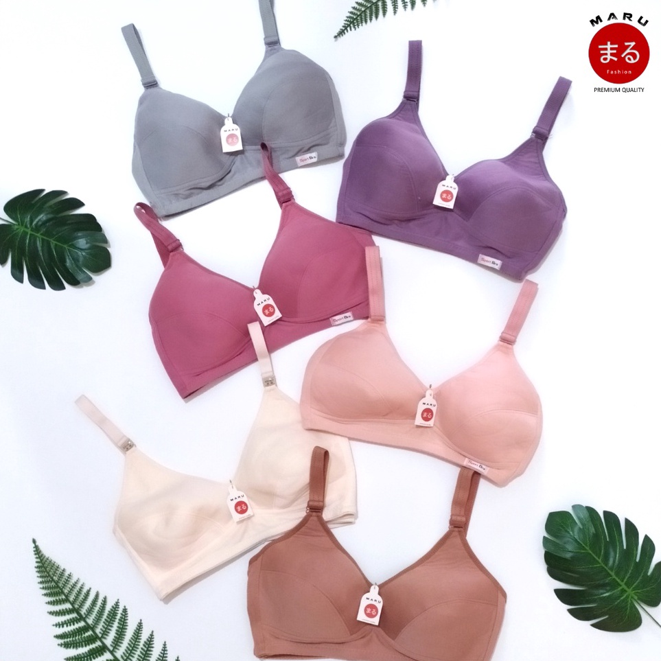KODE G5T 6 PCS  12 PCS Bra Bh Jumbo Besar Wanita Sport Bra 54 52 5 48 46 44 42 4 38 36 34 Cup Besar 