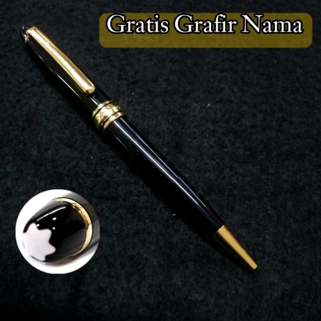 

pulpen ballpoint mewah Montblanc model putar exclusive gratis grafir nama