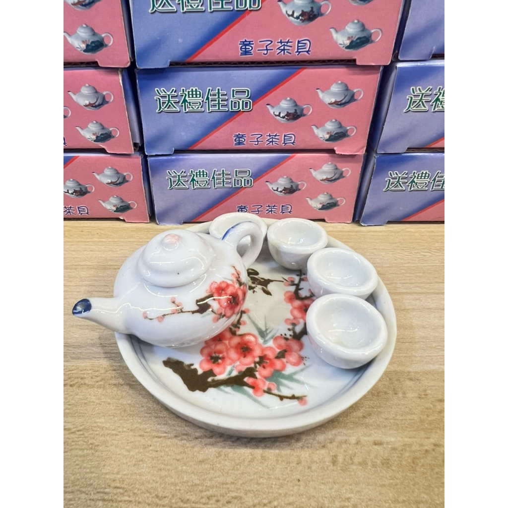 Pajangan Tea set mini keramik , Tea set Jadul mini pajangan lucu estetik, Bunga mawar , teratai mei 