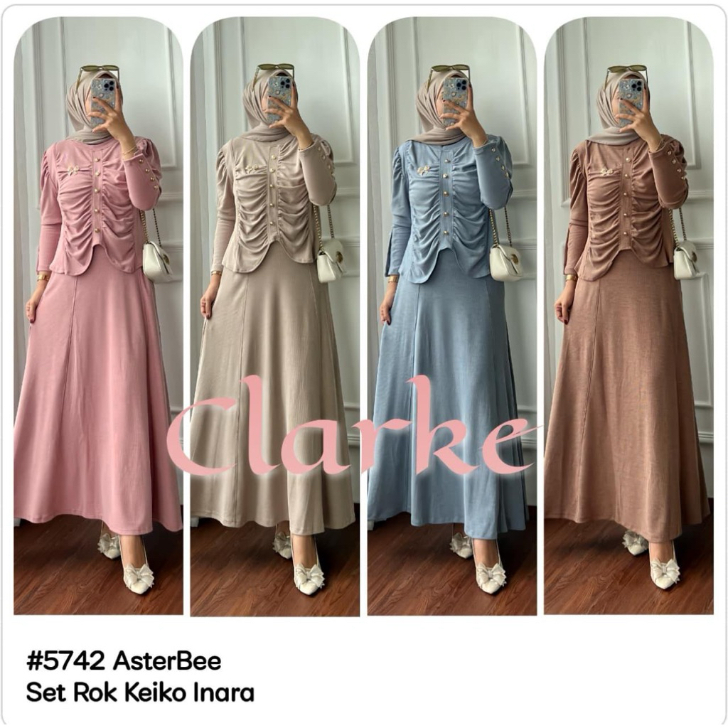 setrok clarke set rok / setrok clarke / keiko inara terbaru - Setrok terbaru knit - setrok knit clar