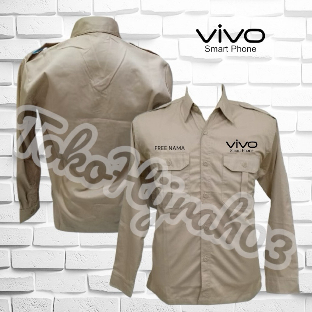 SERAGAM TERBARU VIVO SMART PHONE UKURAN BIG SIZE KEMEJA TERBARU VIVO SERAGAM KERJA VIVO KEMEJA KERJA
