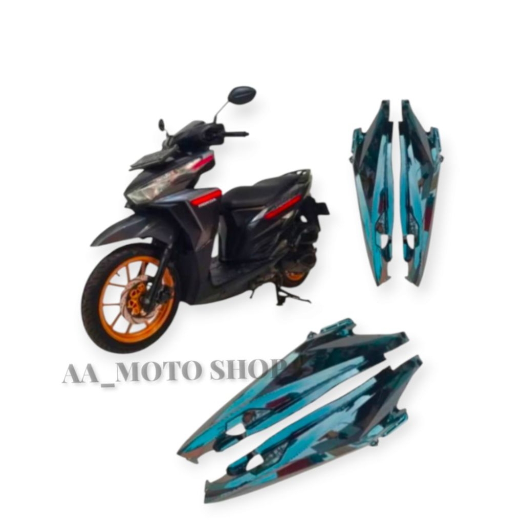 Cover Body Motor Honda Vario Hitam Glossy LED 125/150 Tahun ( 2015-2017 ) Murah