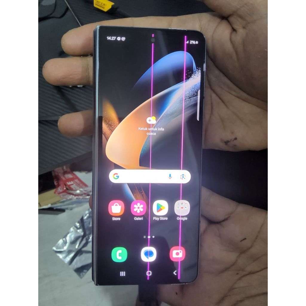 LCD DEPAN SAMSUNG Z FOLD 4 100% ORI COPOTAN MINUS GARIS 2