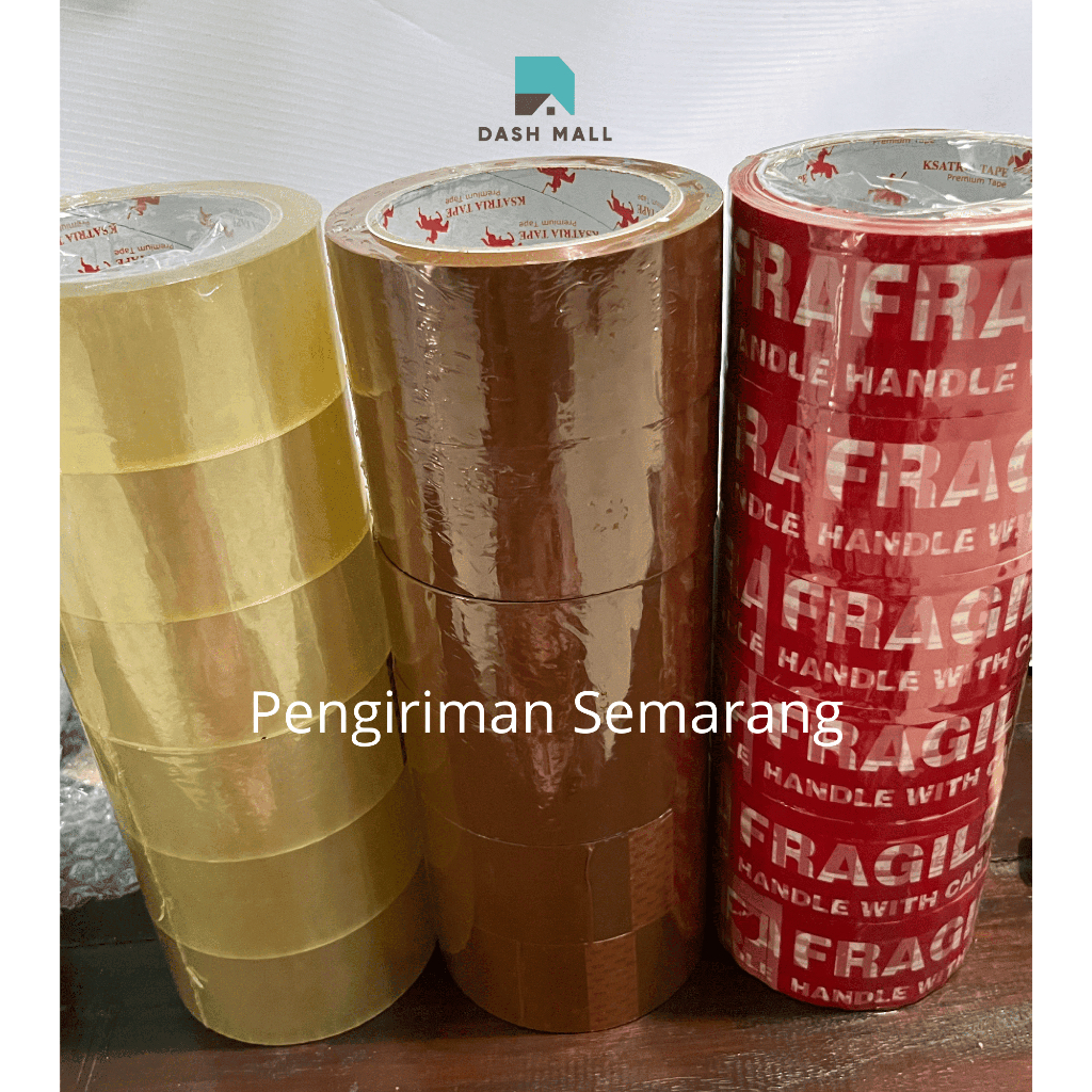 

Lakban 2 inch 80 yard / Isolasi 45mm Bening / Coklat / Merah Fragile