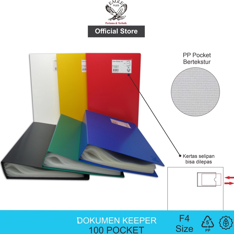 

KODE I34Q Dokumen Keeper Clear Holder Document Keeper Display Book EAGLE F4 FOLIO 1 Pocket Map File Dokumen
