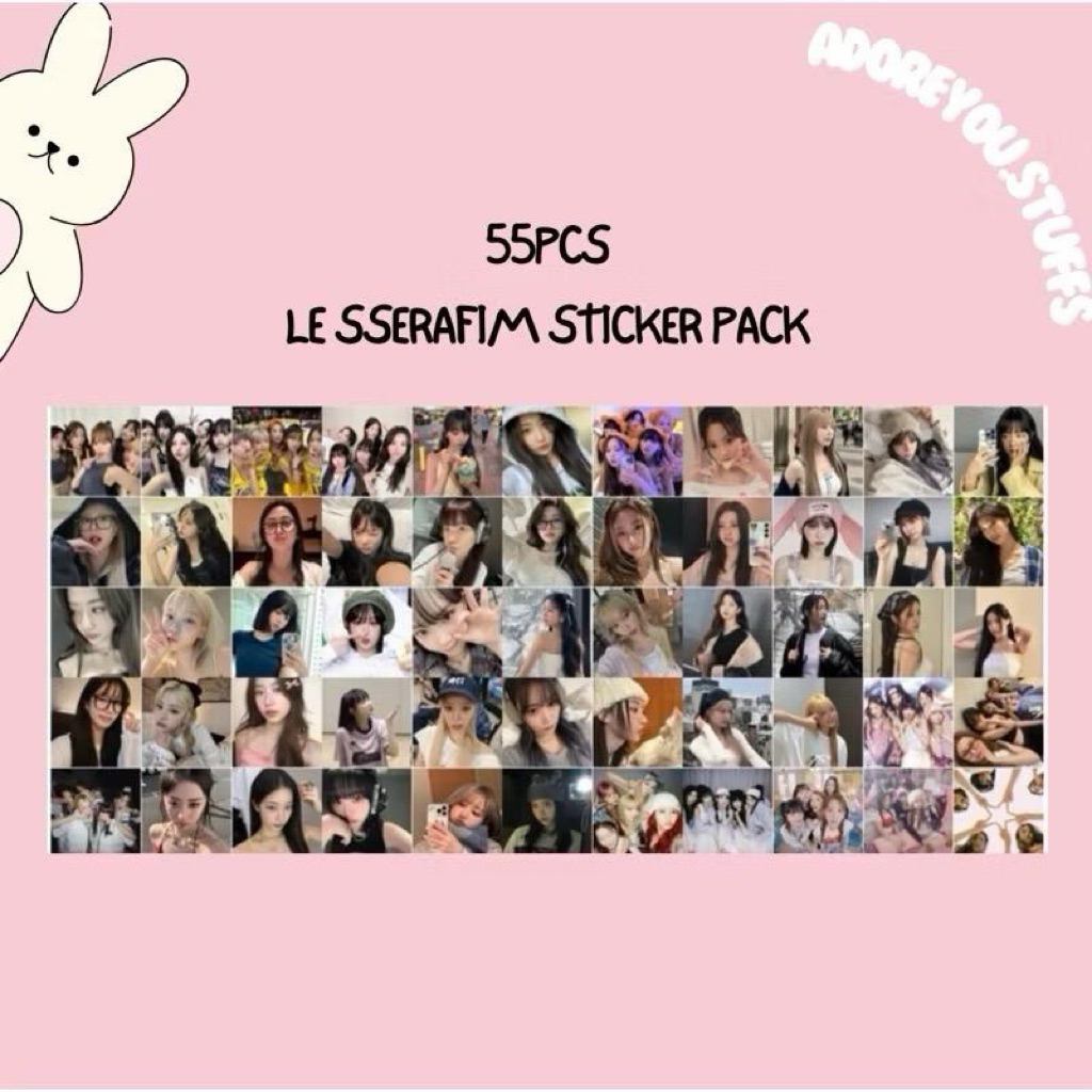 

(55pcs) LEE SSERAFIM STICKER / STICKER FREEBIES / STICKER DECO IDOL