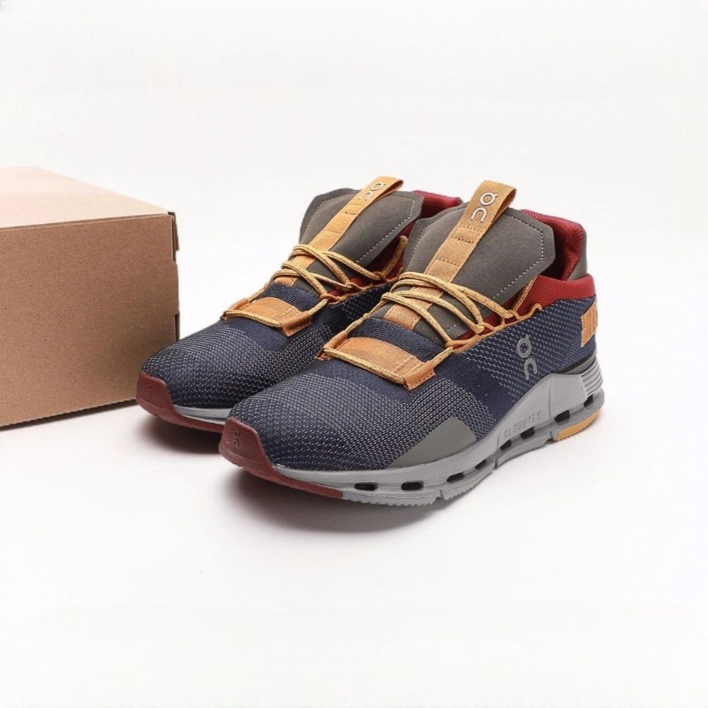 On Running Cloudnova "Denim Ruby" Sneakers Kasual Lifestyle Outdoor Olahraga Lari Pria Wanita