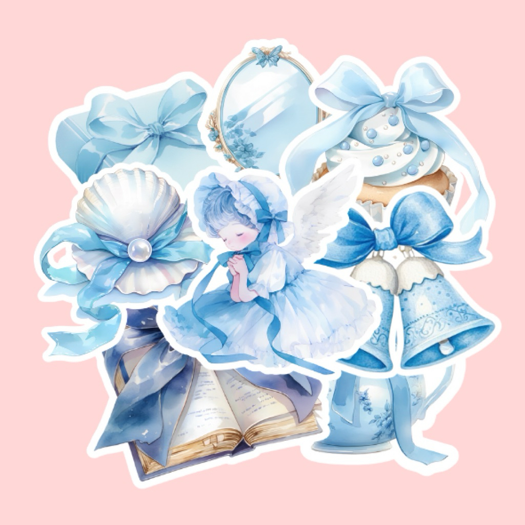 

Sticker Vinyl Coquette Blue Aestethic Untuk Laptop HP ScrapBook Anti Air