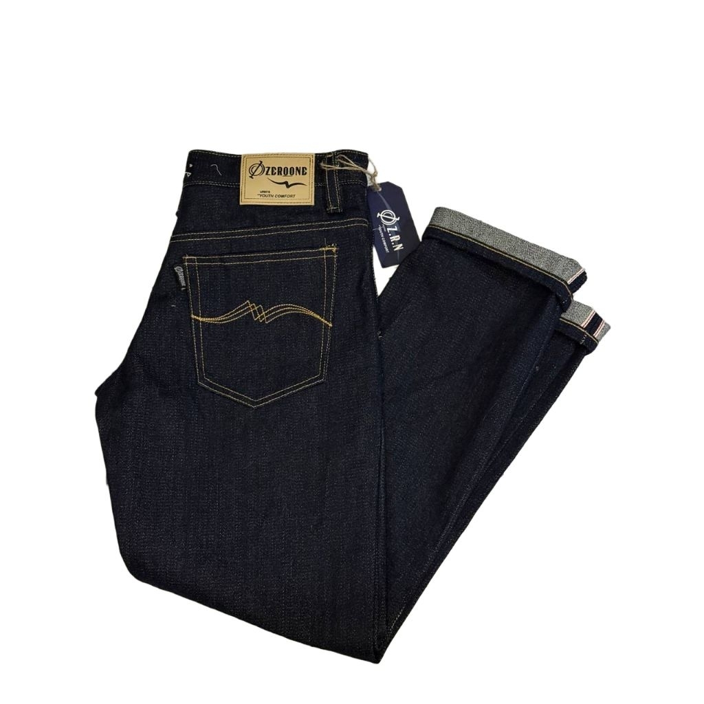 RAW DENIM BLUE INDIGO SELVEDGE RED LINE 17 OZ UNSANFORIZED ORIGINAL 100% SELVEDGE DENIM ASLI CELANA 