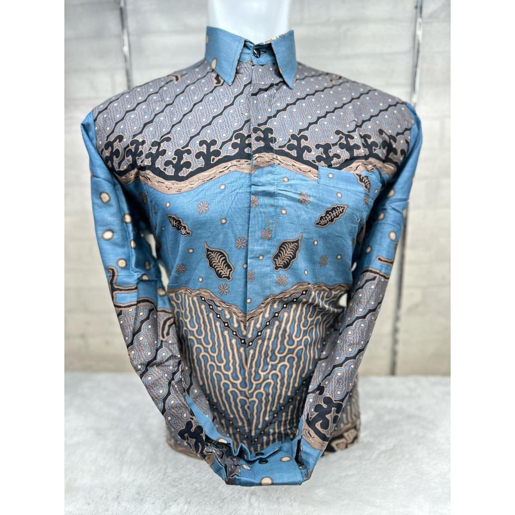 Batik Cotton Long Sleeve IIN COLLECTION || Blue