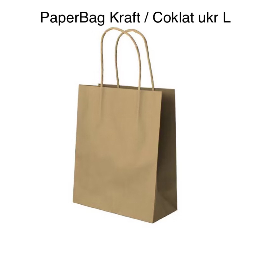 

Paper Bag Tali Polos Coklat (6pcs & 12pcs) L / Besar | Paperbag Murah | Tas Kertas Souvenir Kado Makanan Kue | Paperbag Kraft Polos