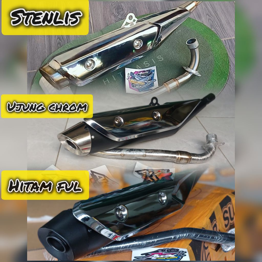 stox BANYAK  ORIGINAL al ex knalpot supra 125 tusukigi ngbas adem buat grand dan lain lain model sup