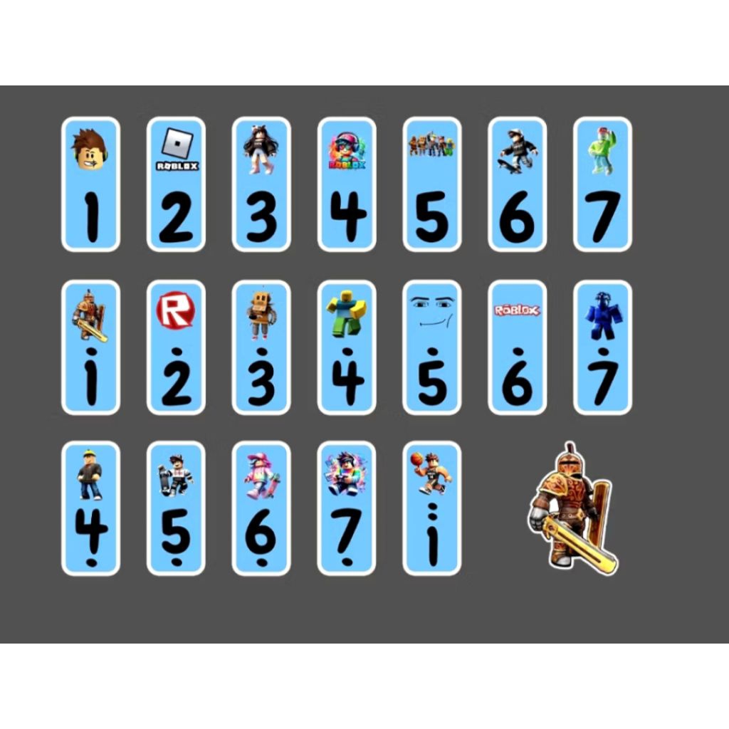 

Stiker Not Angka Pianika Karakter Lucu / Stiker Not Pianika Full Color Waterproof / Little Kim'S Shop