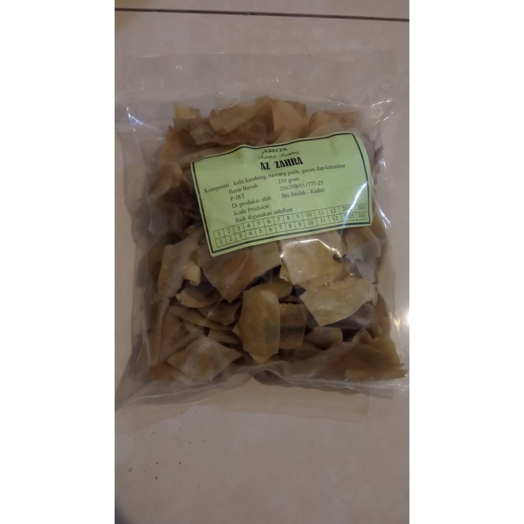 

krupuk kulit kambing mentah siap goreng