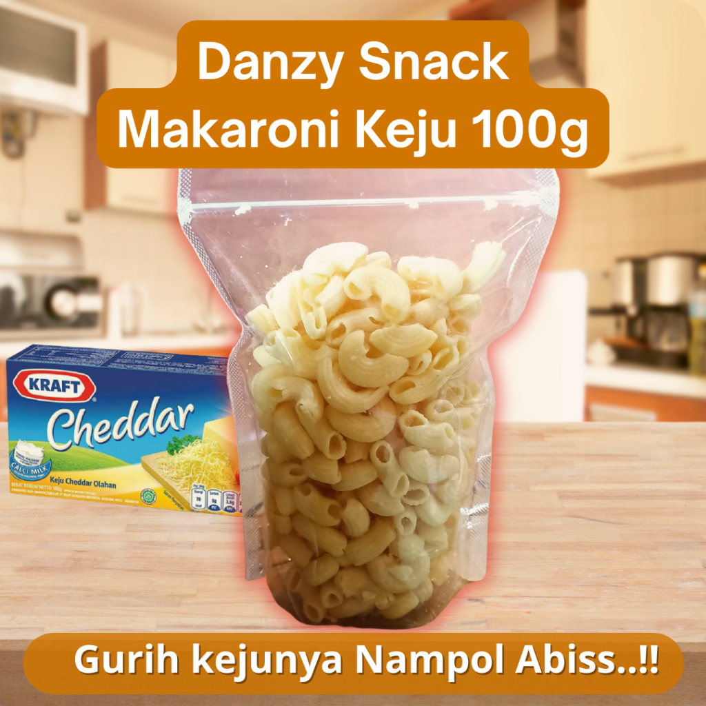 

Danzy Snack Makaroni Keju Kraft Cheddar Spesial Aneka Rasa Original Pedas Cokelat 100g