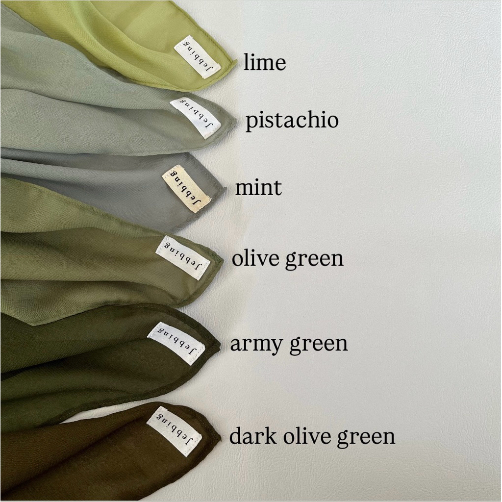 basic hijab sage green/matcha green/olive green