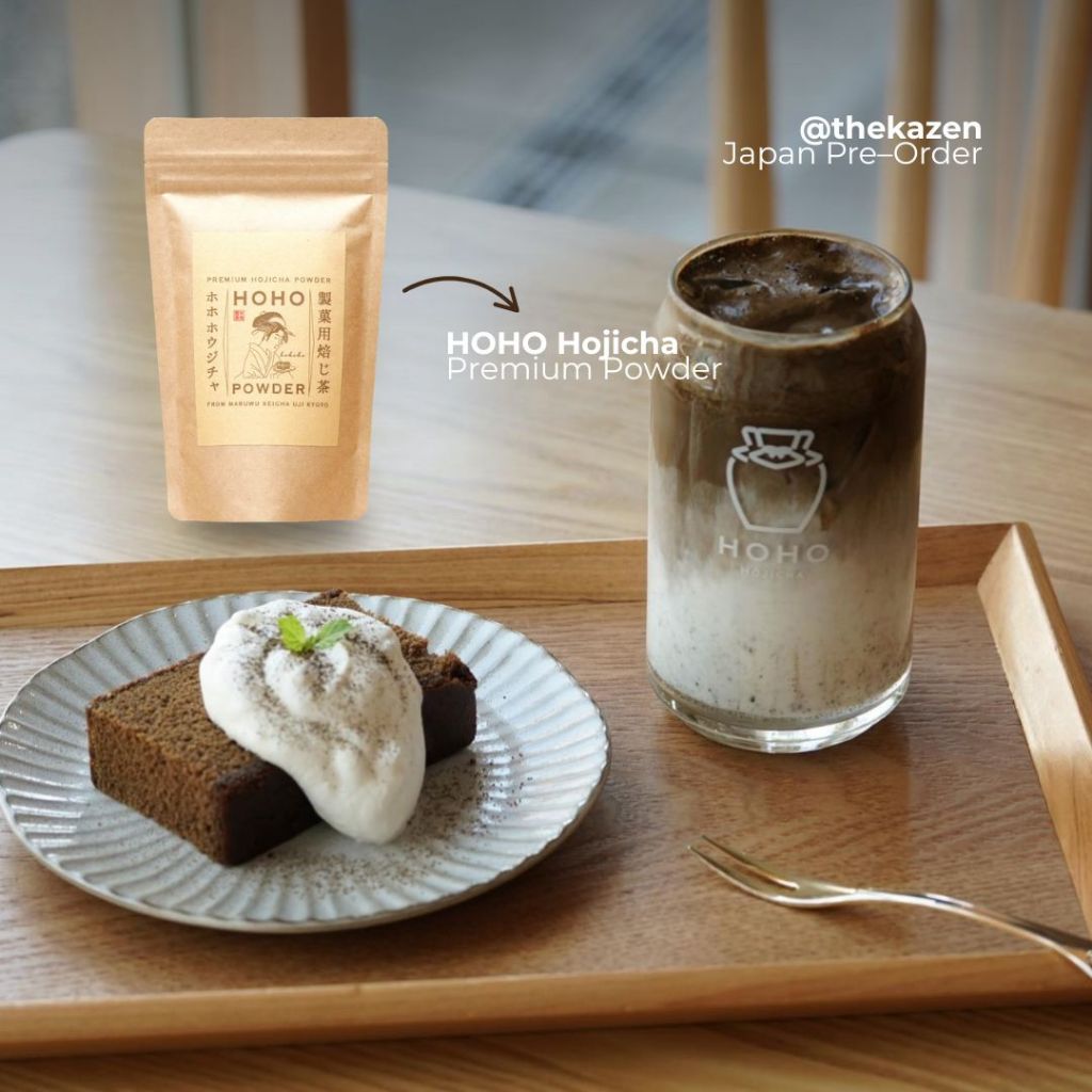 

[PO READY 19 JUNI] HOHO Hojicha – Premium Japanese Roasted Tea Powder / Baumkuchen / Instant Latte / Daun Teh Seduh