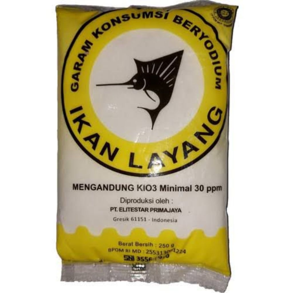 

Garam Cap Ikan Layang 250 gram