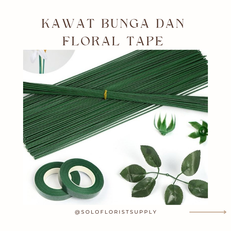 

KAWAT & ISOLASI BUNGA 30YARD FLORAL TAPE SELOTIP BUNGA SOLASI DAUN HIJAU FLOWER ARTIFICIAL ACCESORIES BUKET BUNGA FLORIST