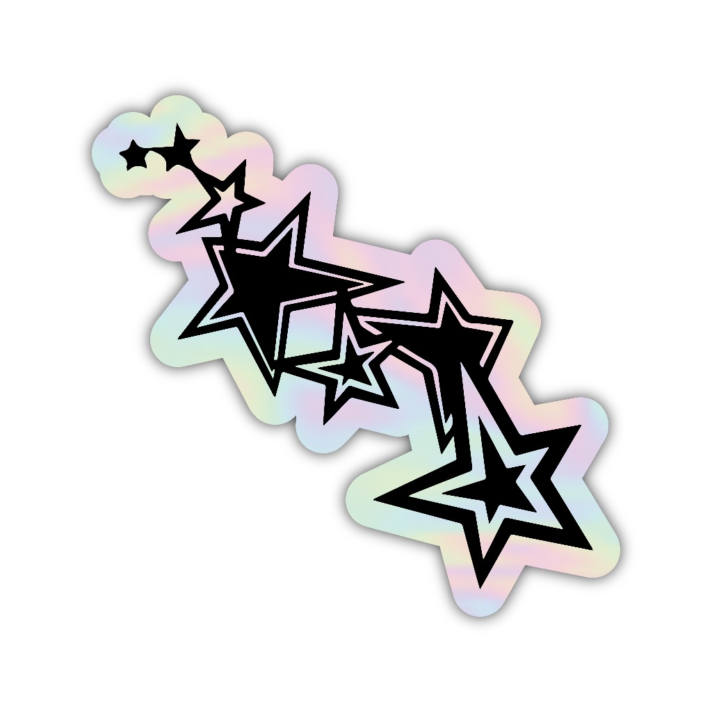 

Z307 sticker bintang aesthetic, stiker hologram satuan