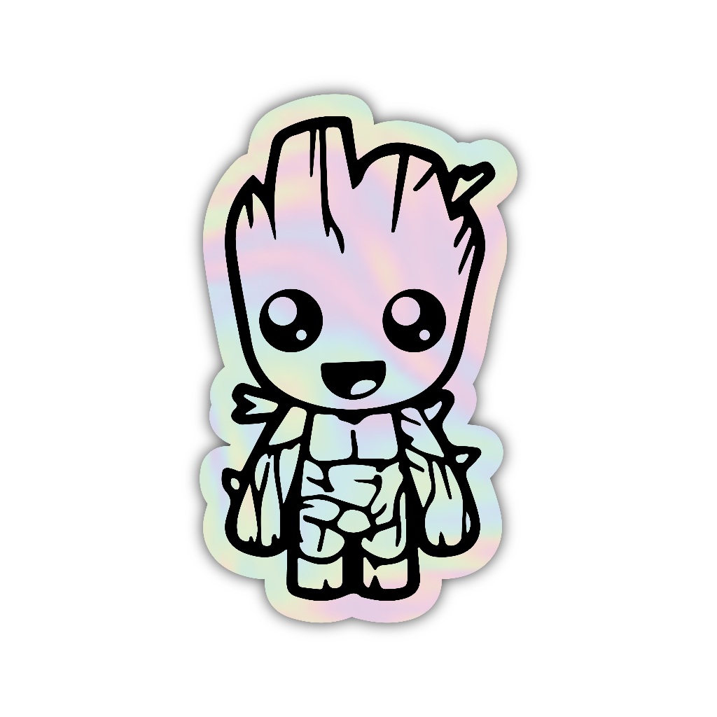 

Z312 sticker groot asthetic, stiker hologram satuan