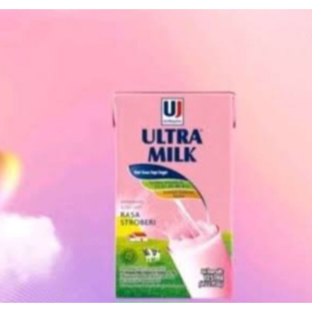 

susu ultra rasa strawberry 125ml