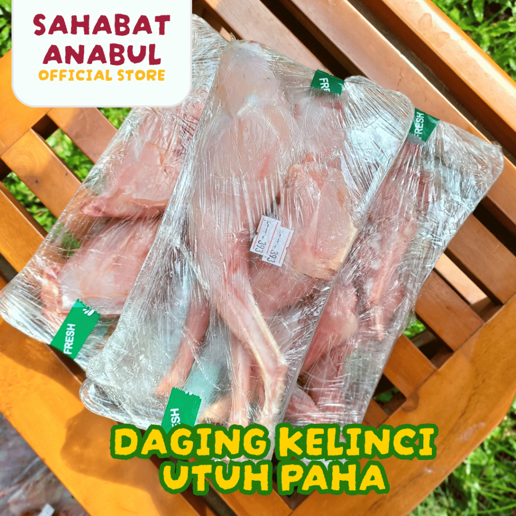 DAGING KELINCI KARKAS /  POTONGAN PAHA KELINCI / RABBIT MEAT FRESH / UTUHAN DAGING KELINCI RAW FOOD 