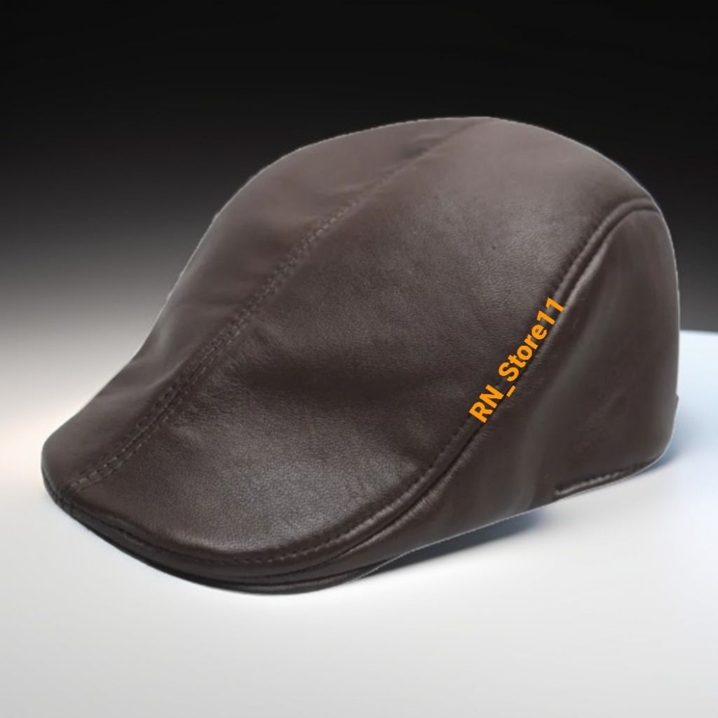 Topi Pet Pria Kulit Asli