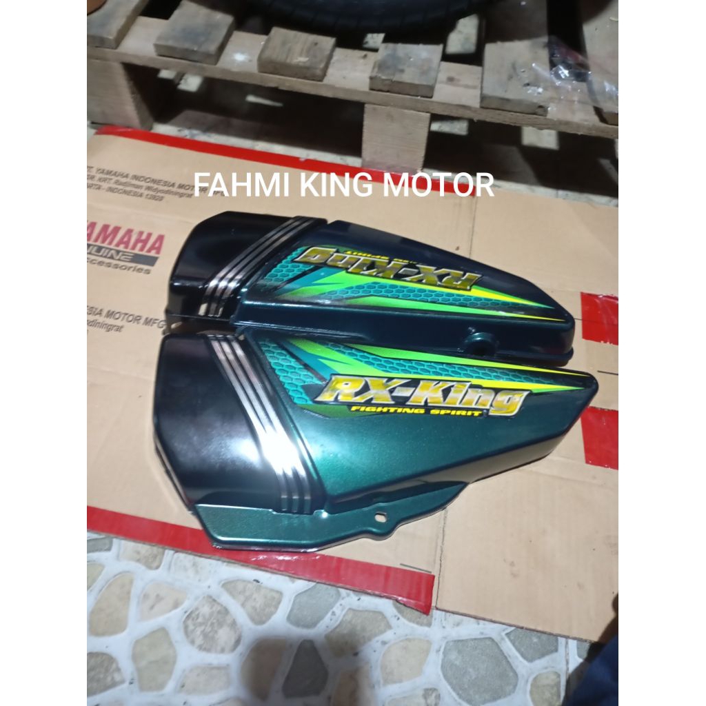 COVER BOK BOX AKI OLSAM HIJAU RX KING STRIPING 2005 GRES BARU COPY ORIGINAL