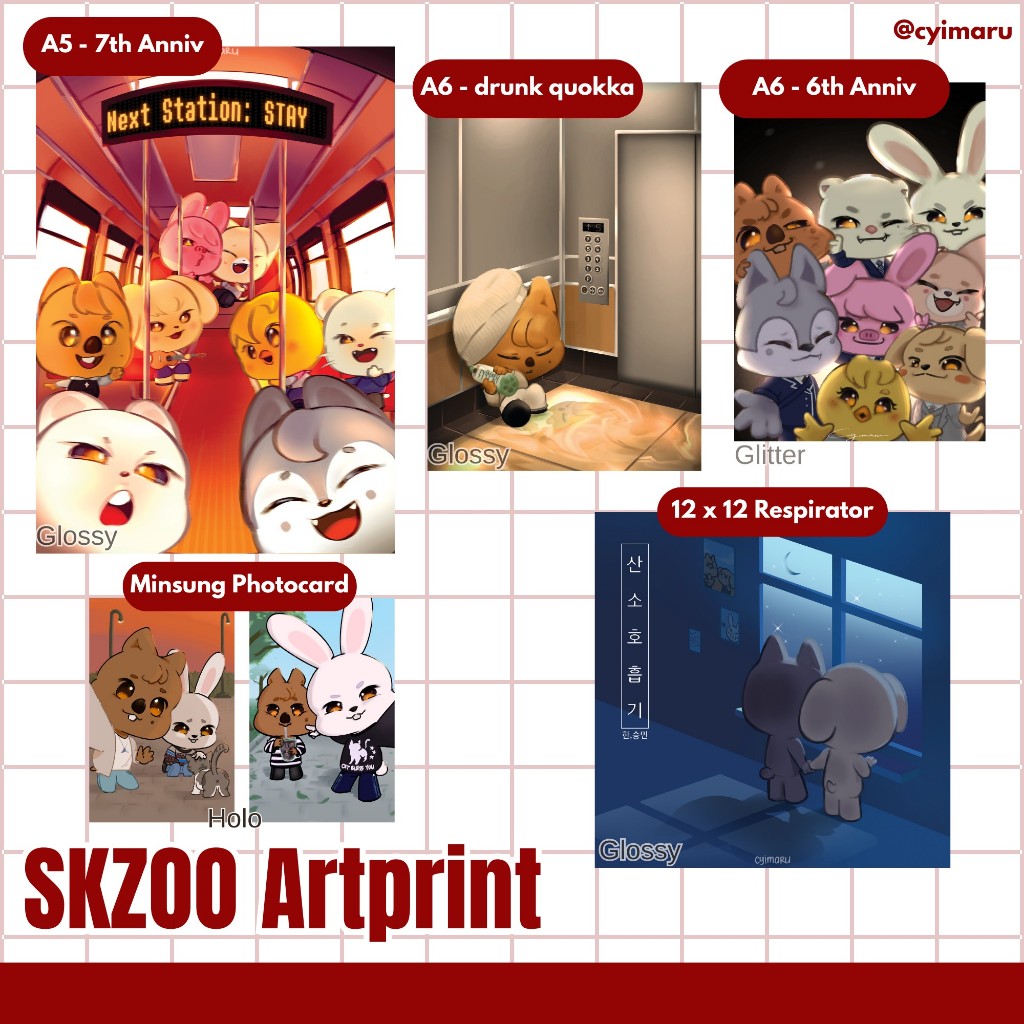 Stray Kids Fan Art Print Poster Skzoo