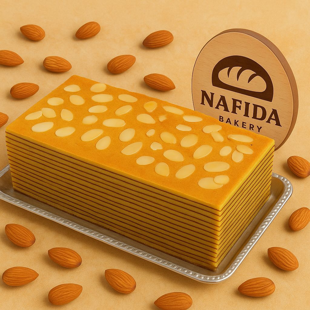 

Lapis legit kenari / almond 20x10cm, Reguler