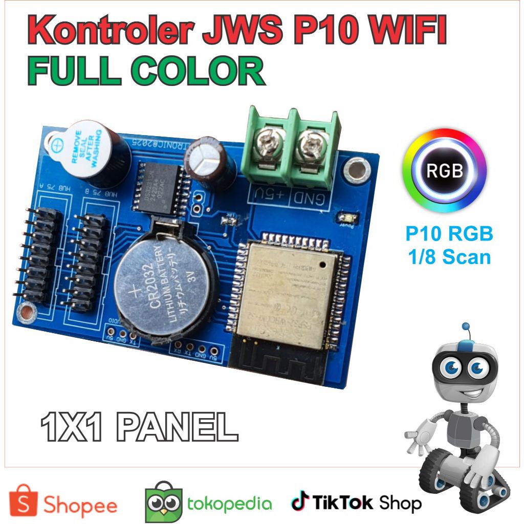 Kontroller JWS P10 RGB Khalifah (Jam Sholat) Controller JWS Wifi RGB