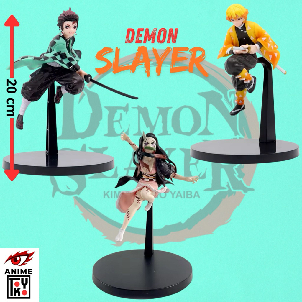 action figure demon slayer tanjiro, zenitsu dan nezuko