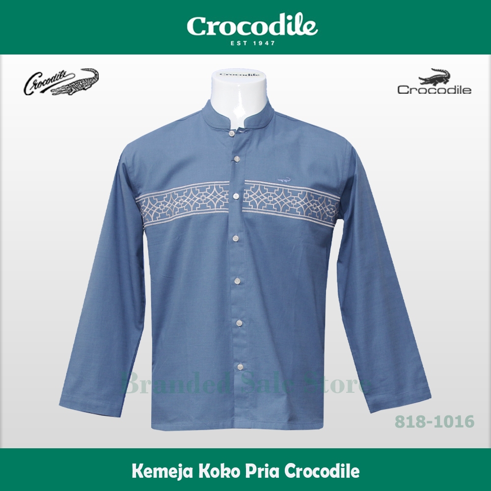 Baju Koko Crocodile / Kemeja Muslim Pria Modern Lengan Panjang Crocodile 818-1016-33