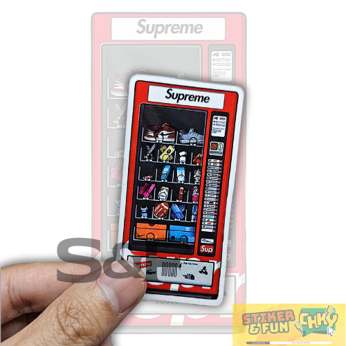 

Stiker Sticker Vinyl Laminasi SUPREME VENDING MACHINE 2