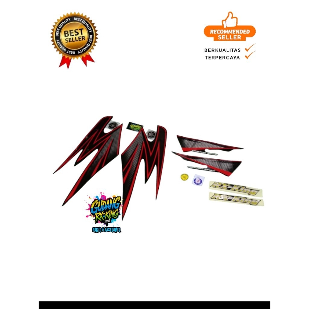 STIKER STRIPING RX KING 2003 CUSTOM SET EMBLEM DAN STICKER OK GARANSI