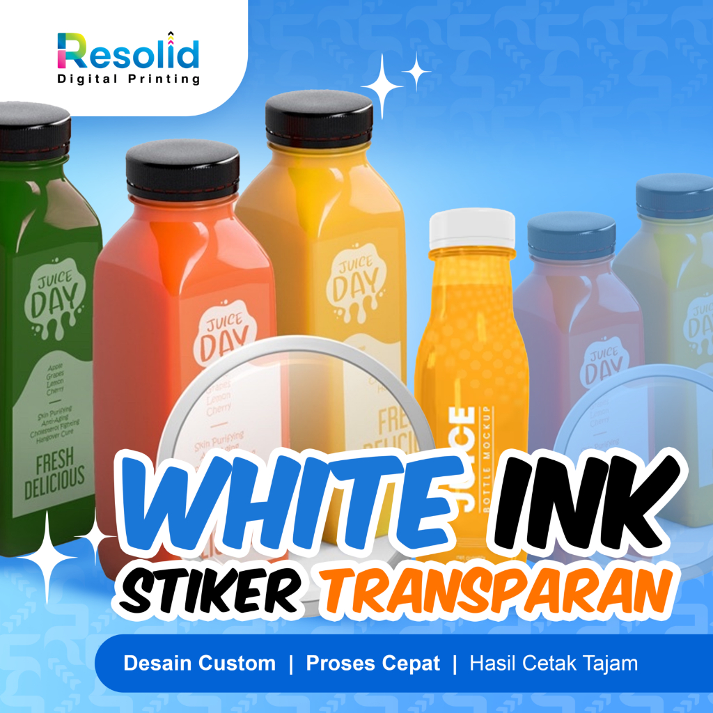 

CETAK STIKER TRANSPARAN A3+ TINTA PUTIH / STIKER LABEL KEMASAN MINUMAN & MAKANAN / LABEL BOTOL KOPI CUSTOM / STIKER VINYL GLOSSY ANTI AIR / STIKER TRANSPARAN CUSTOM DESIGN / LABEL USAHA COFFEE CUP SAJIAN DINGIN & HANGAT RESOLID