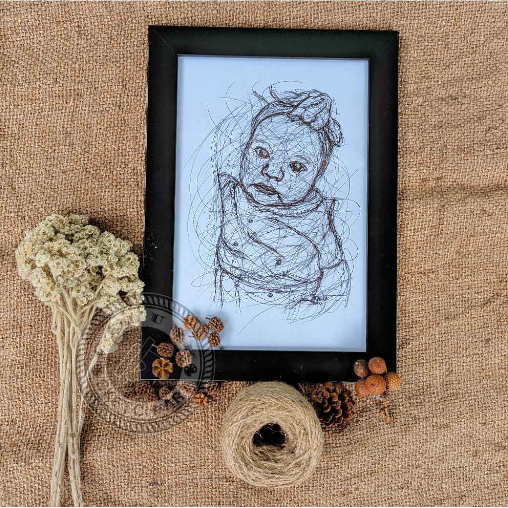 

Scribbleart/sketsawajah (gambar saja tanpa bingkai) cocok buat kado apa saja