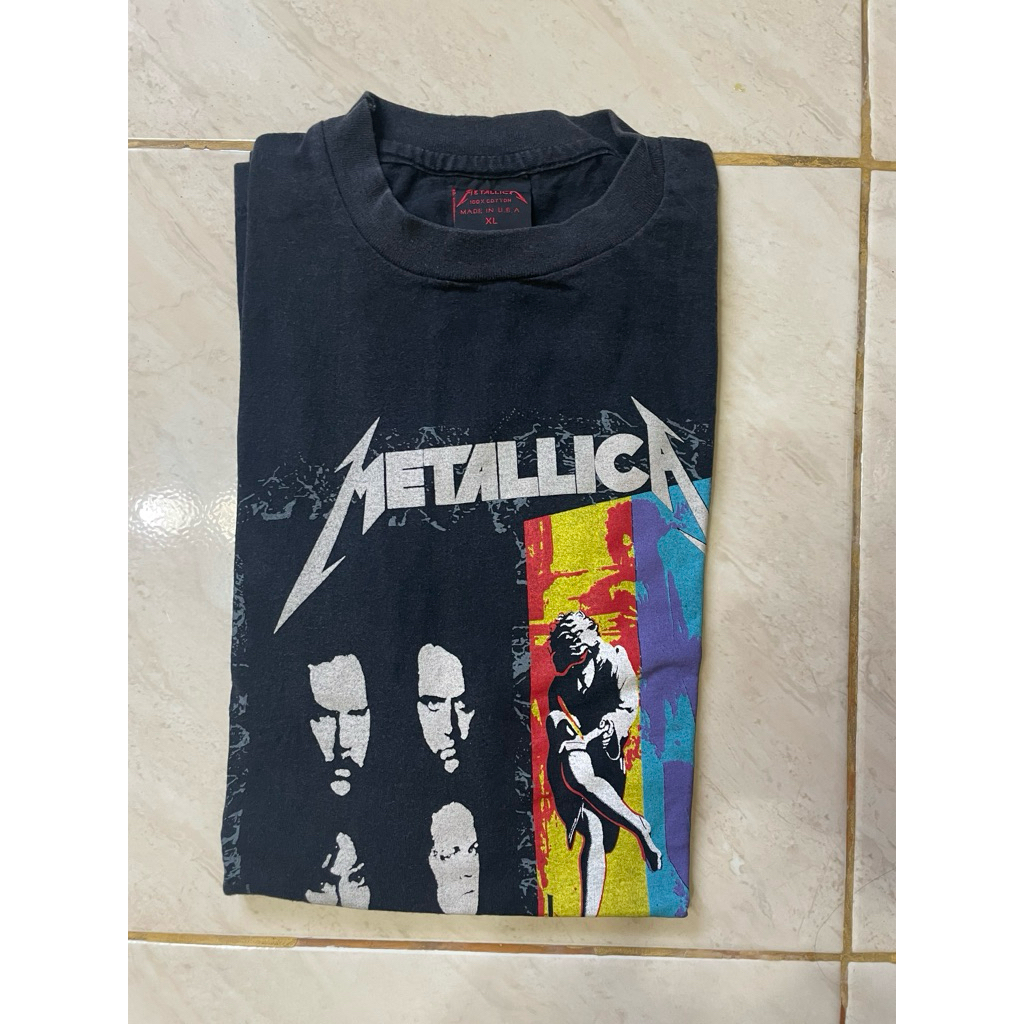 BAJU BAND SECOND VINTAGE METALLICA X GNR tour USA 1992