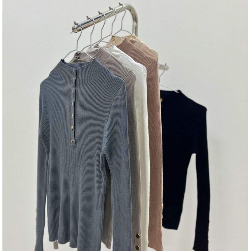 MANSET RAJUT PINKDOSE INARA KANCING GOLD