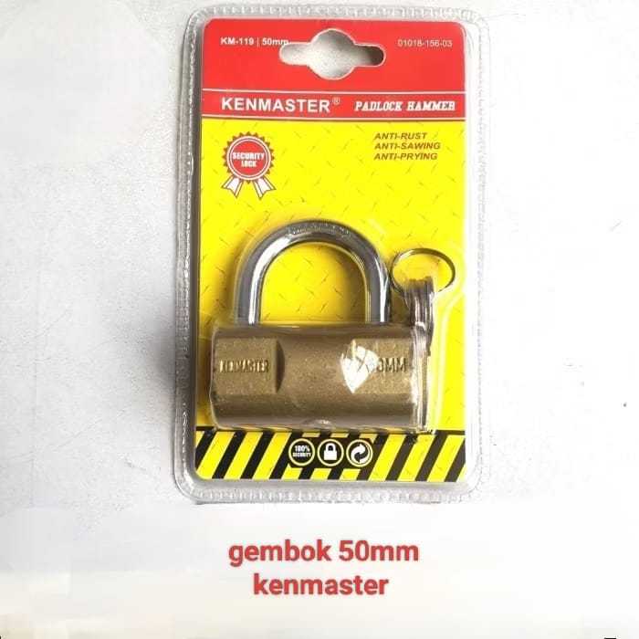 Gembok Hammer KENMASTER 50mm KM-119 - KENMASTER Gembok Anti Maling  - Gembok Pagar - Kunci Gembok KE