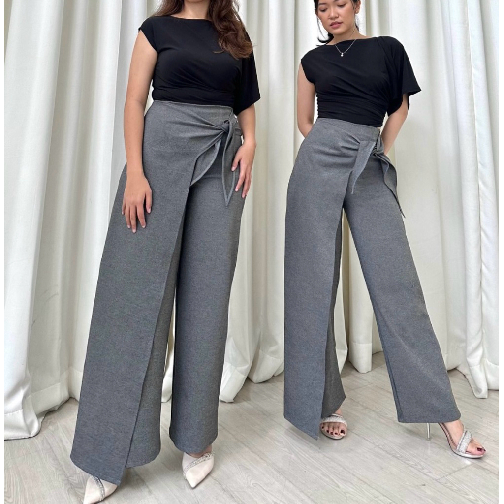 Noelle Pants (CELANA) - Wrap Tie Pants