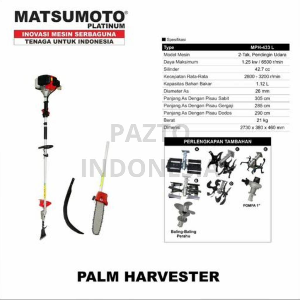 Mesin Dodos Sawit Babat Cantas Panen Palm Harvester 3 in 1 Mesin Egrek Dodos Panen Sawit Potong Baba