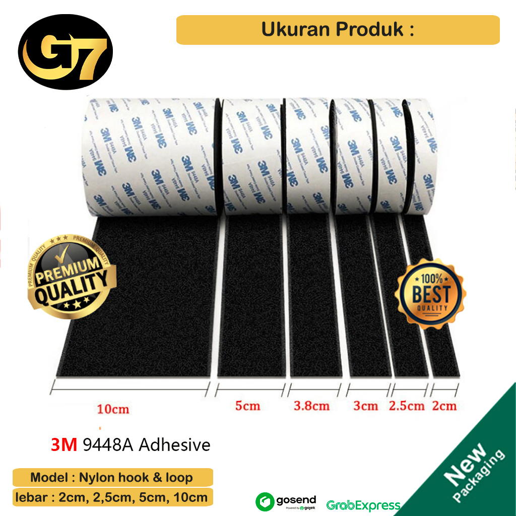 Terbaru Velcro Tape 3M Biru Perekat Velcro Tape Isolasi Lakban 2 Sisi Hook And Loop Adhesive Tape